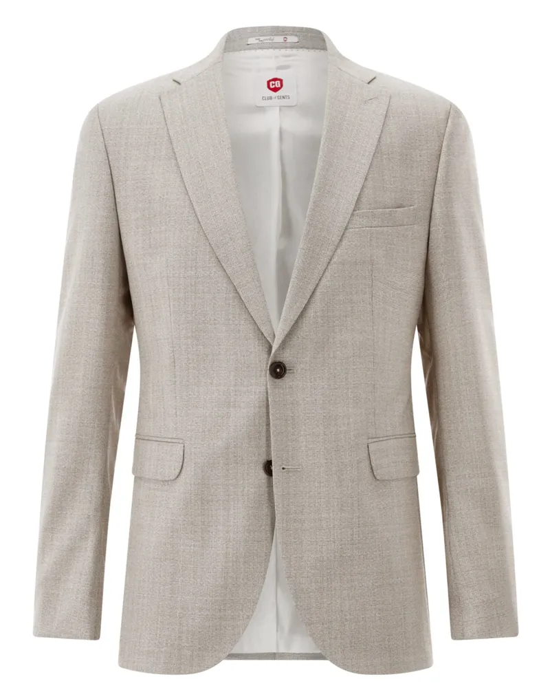 CG Festliches Anzugsakko aus Schurwolle mit Struktur, Slim Fit in Beige