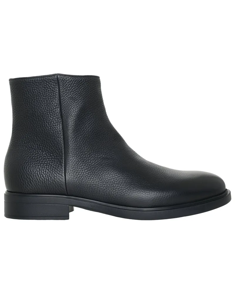 Doucal´s Gefütterte Boots aus Nappaleder mit seitlichem Reißverschluß in Schwarz