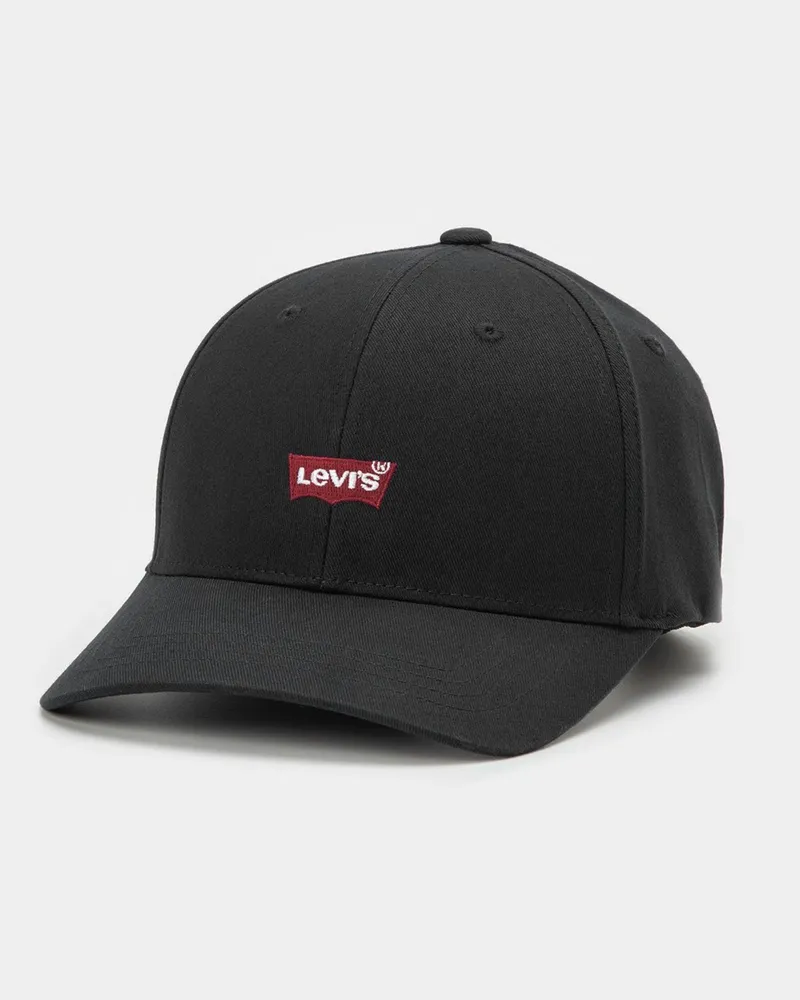 Levi's Cap Flexfit aus Baumwolle mit Stretch und Label-Stickerei in Schwarz