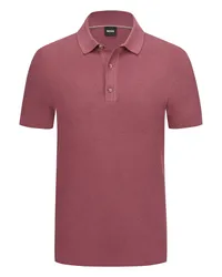 HUGO BOSS Strick-Poloshirt Daremo mit Feinstrick-Muster Bordeaux