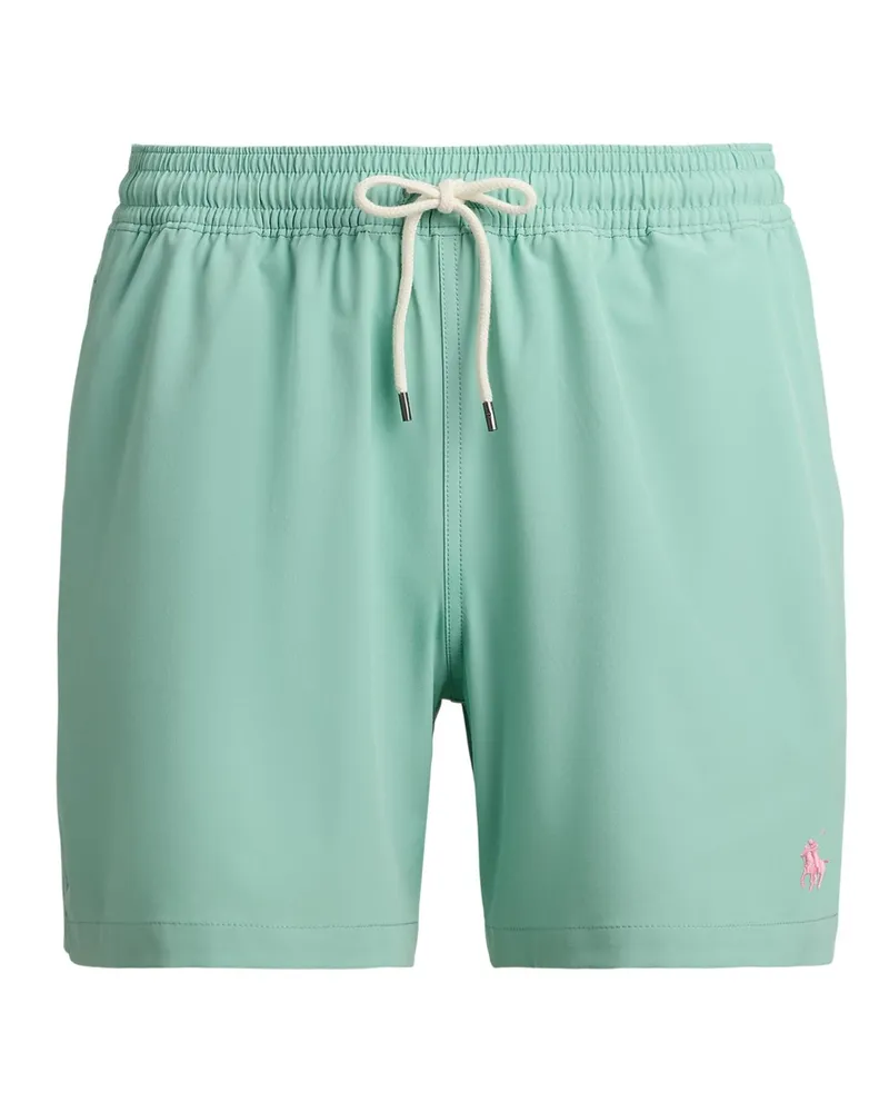Ralph Lauren Glatte Badehose in Stretch-Qualität mit kleiner Pony-Stickerei in Mint
