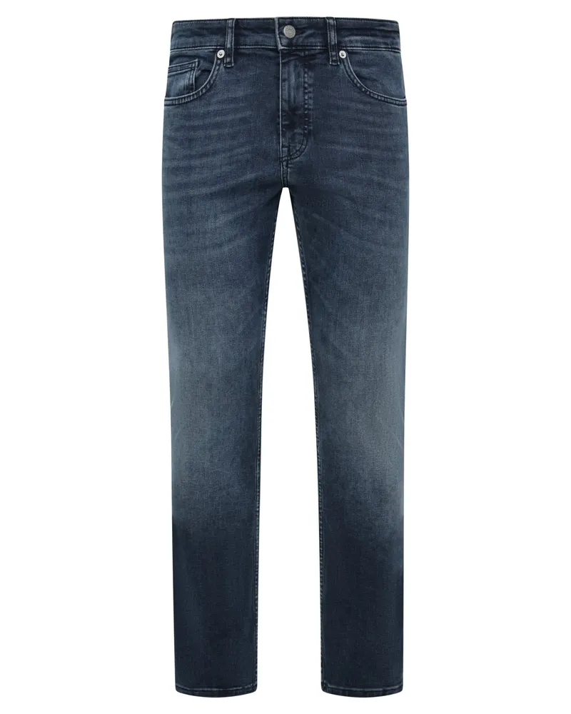 HUGO BOSS Jeans Delaware mit Waschung und Stretch, Slim-Fit in Marine