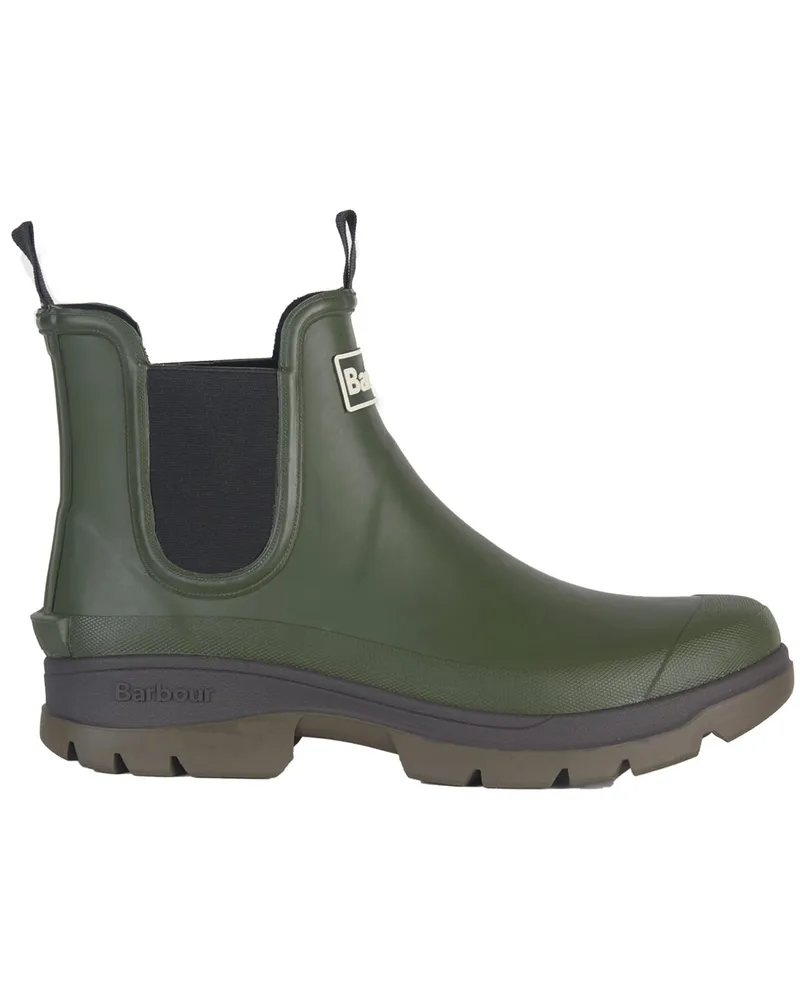 Barbour Gummistiefel Nimbus in Chelsea-Form mit Label-Emblem in Oliv