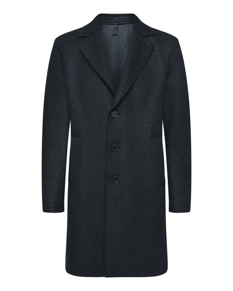 Harris Wharf London Worker-Jacke aus Schurwolle mit Zip und Umlegekragen in Marine