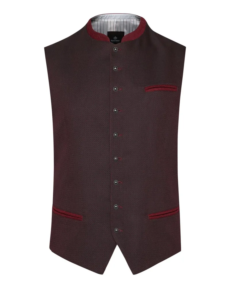 Hammerschmid Trachtenweste mit Jaquard-Muster, Slim Fit in Rot