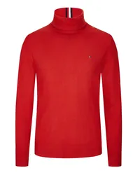 Tommy Hilfiger Rollkragenpullover mit Kaschmiranteil und Logo-Stickerei Rostrot