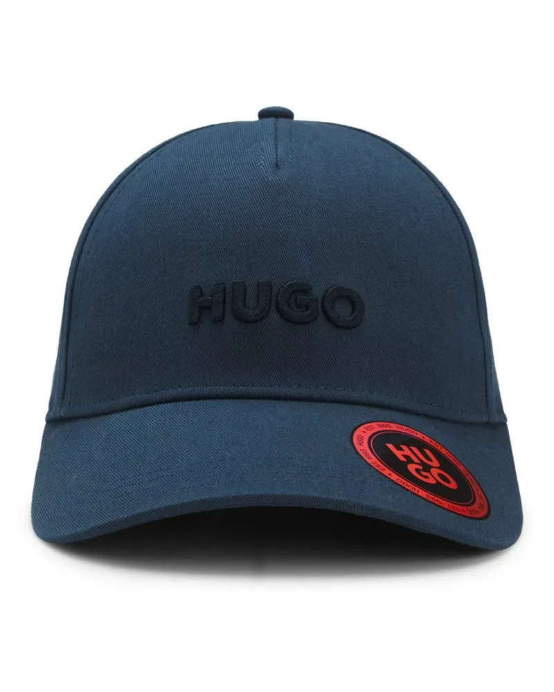 HUGO BOSS Cap aus Baumwolle mit Label-Stickerei in Marine