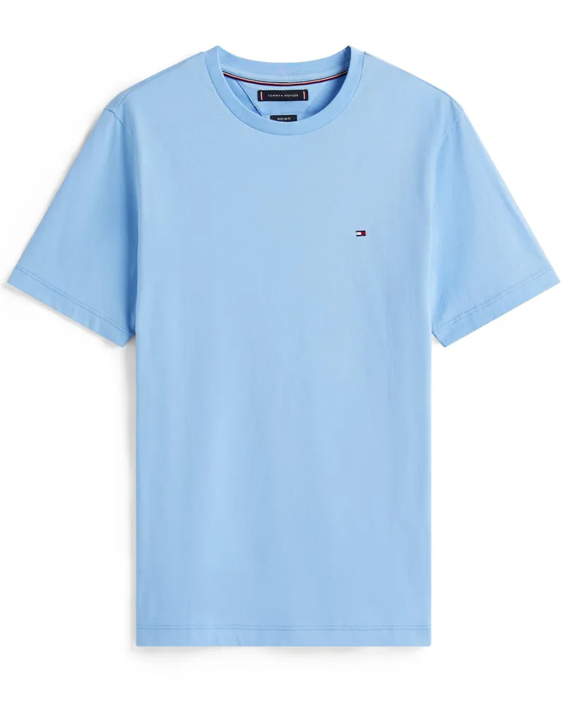 Tommy Hilfiger T-Shirt aus Baumwolle, Regular Fit in Hellblau