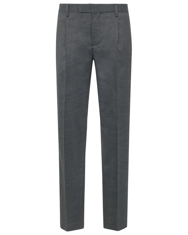 Briglia 1949 Bundfaltenhose MarguttaS aus einem Wollmix, Regular in Grau