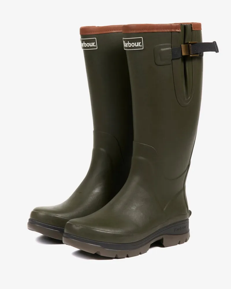 Barbour Hohe Gummistiefel Tempest mit seitlichem Riegel in Oliv