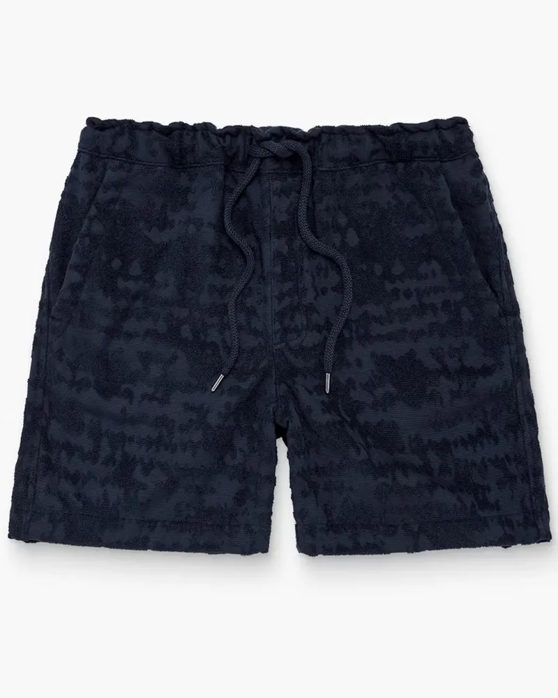 OAS Sommerliche Shorts aus Baumwolle in Terry-Struktur in Marine