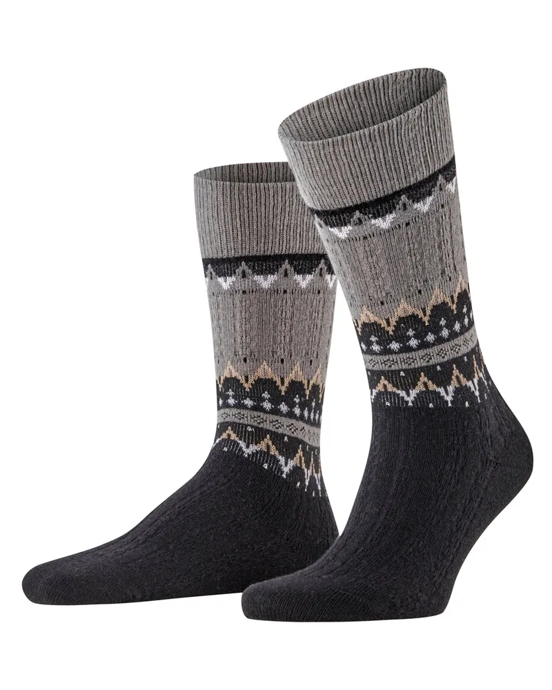 Falke Softe Strick-Socken Norseman mit Kaschmiranteil in Grau