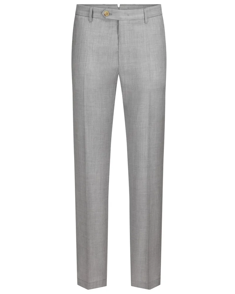 windsor. Anzughose aus superleichter Reda Schurwolle, Shaped Fit in Hellgrau