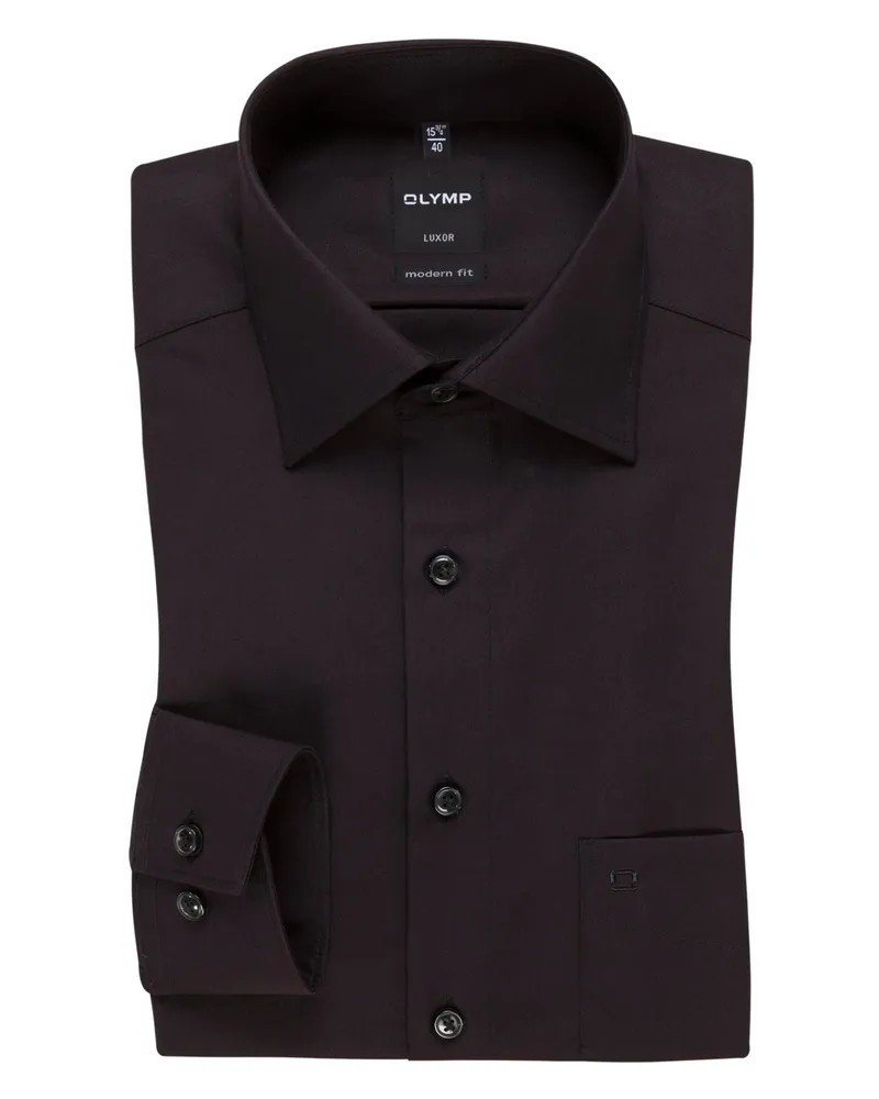 Olymp Luxor modern fit Hemd in Schwarz