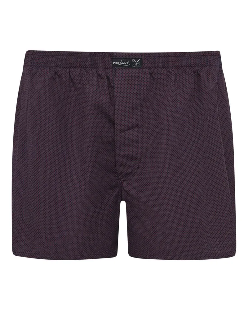 van Laack Boxershorts aus Baumwolle mit Kleinmuster in Braun