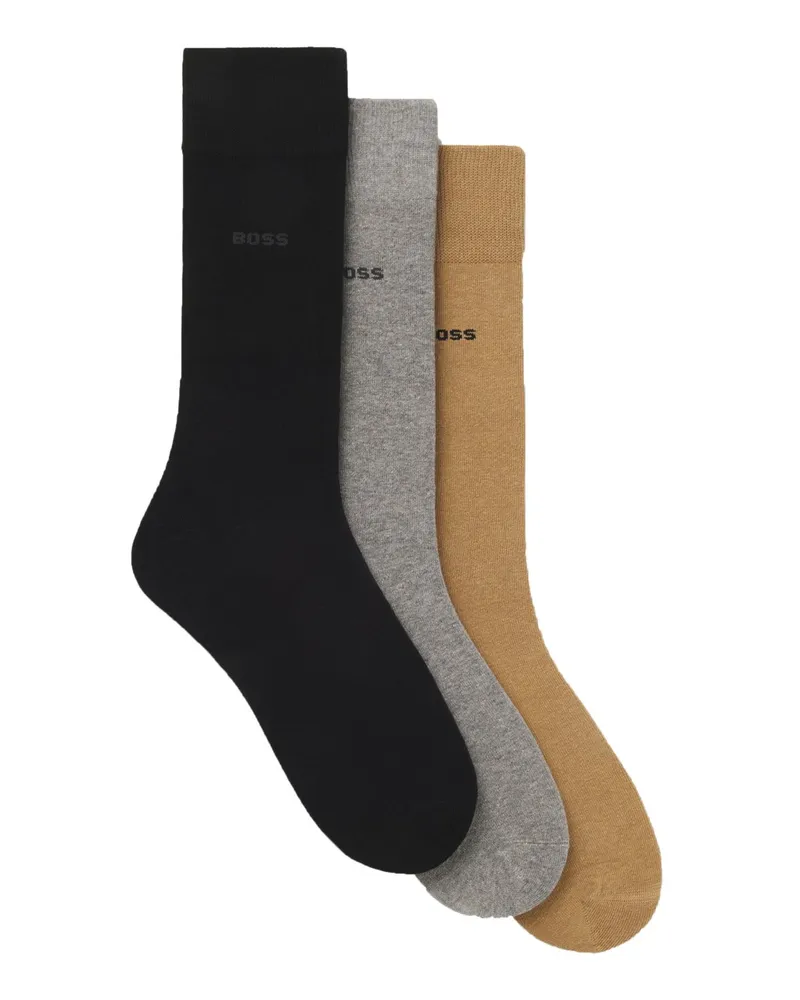 HUGO BOSS 3er-Pack Socken mit Label-Schriftzug in Multicolor