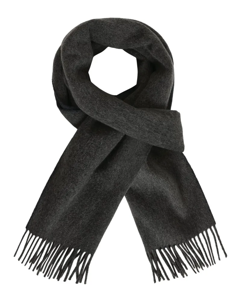 DANTE Fransen-Schal aus Kaschmir in Doubleface-Optik in Marine