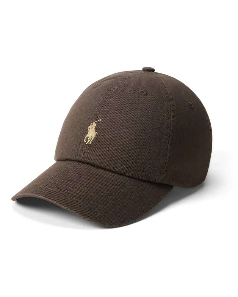 Ralph Lauren Cap aus Baumwoll-Twill mit Pony-Stickerei in Braun