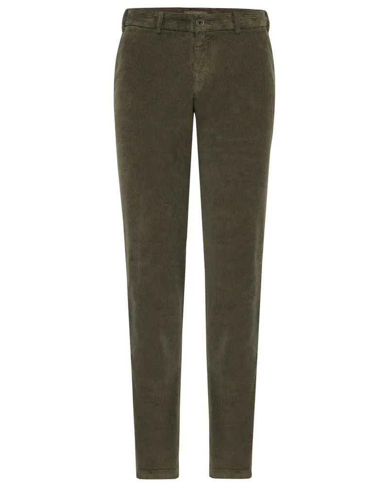 Hiltl Elastische Cordhose Tamo, Slim Fit in Grün