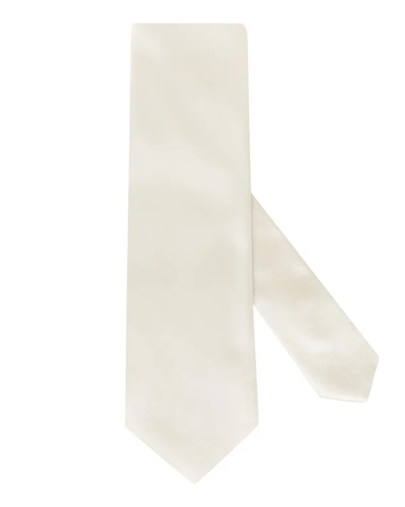 Blick Festliche Krawatte aus Seide in Offwhite