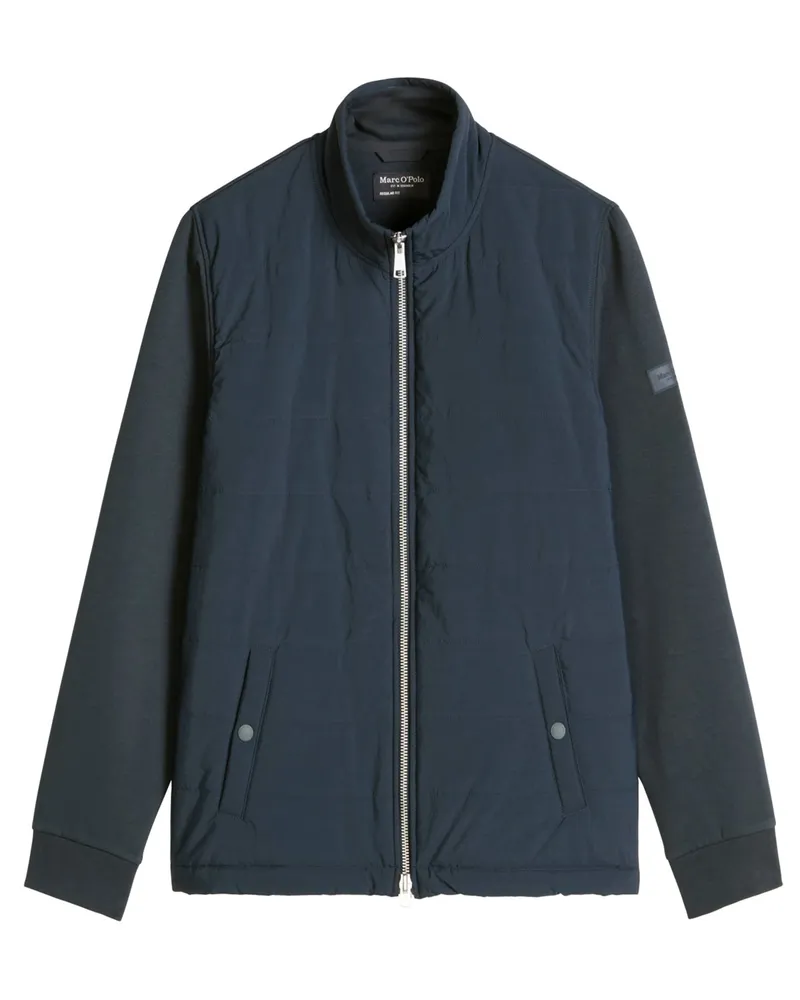 Marc O'Polo Hybride Sweatjacke mit Steppfront, Regular Fit in Marine