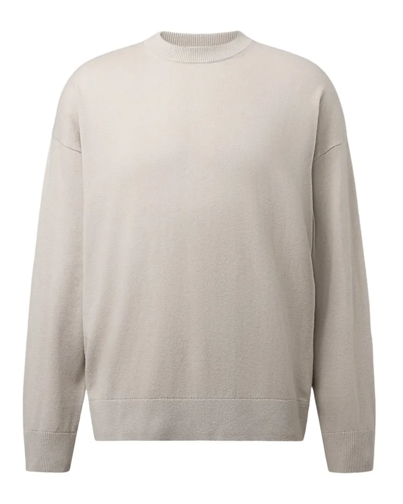 Drykorn Feinstrick-Pullover aus Baumwolle und Schurwolle in Beige