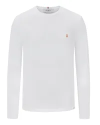 LES DEUX Longsleeve Shirt mit kleiner Logo-Stickerei Weiß