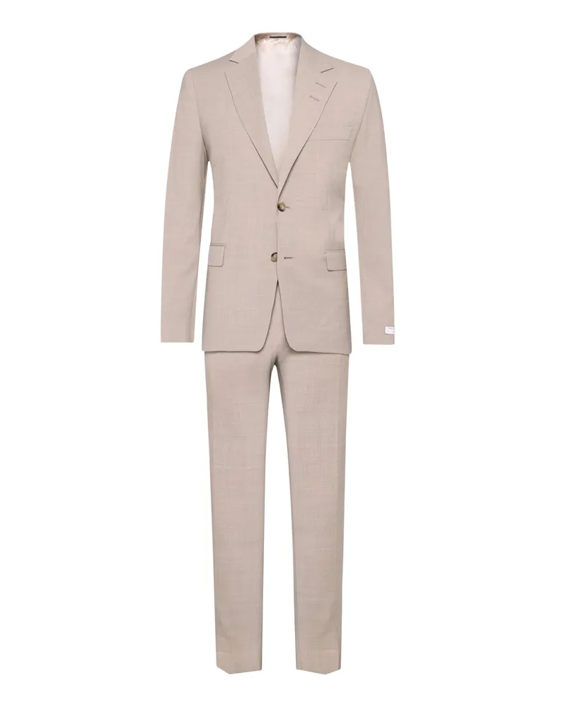 Tiger of Sweden Einreihiger Anzug aus einem Schurwollmix mit Stretch in Beige