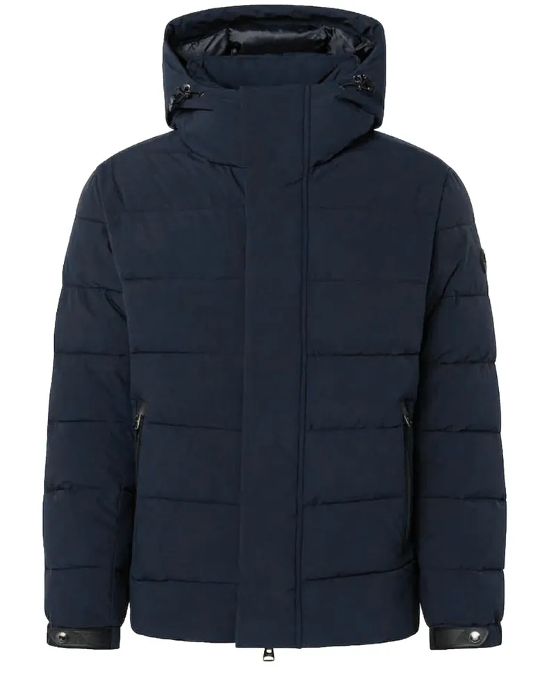 JOOP! Puffer-Steppjacke in Stretch-Qualität mit Kapuze, Regular Fit in Marine