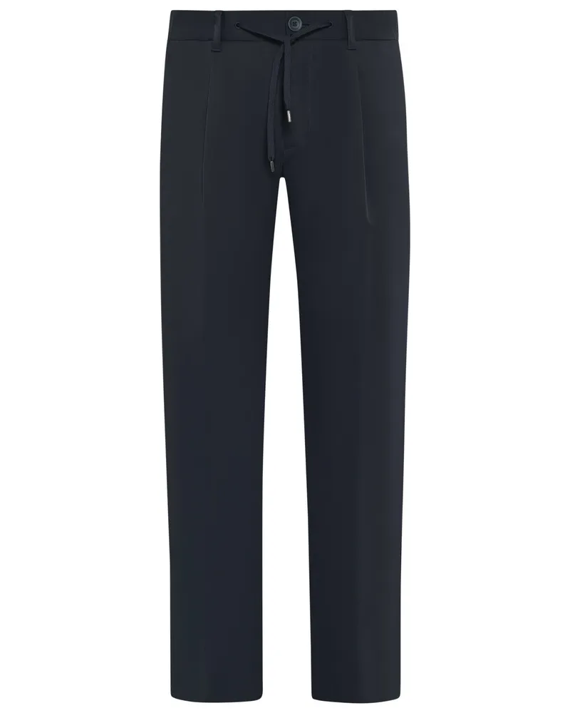 Herno Hose mit Bundfalte in Marine