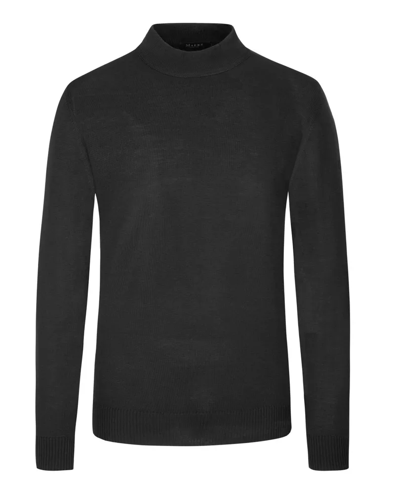 Maerz Pullover mit kurzem Rollkragen in Schwarz