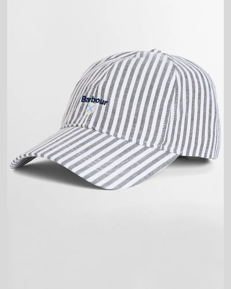 Barbour Leichte Cap aus Baumwolle mit Streifenmuster in Marine