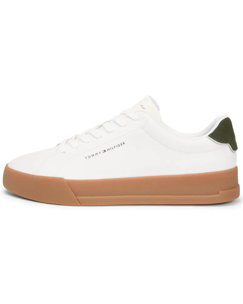 Tommy Hilfiger Low Top Allrounder-Sneaker mit Label-Schriftzug in Weiß