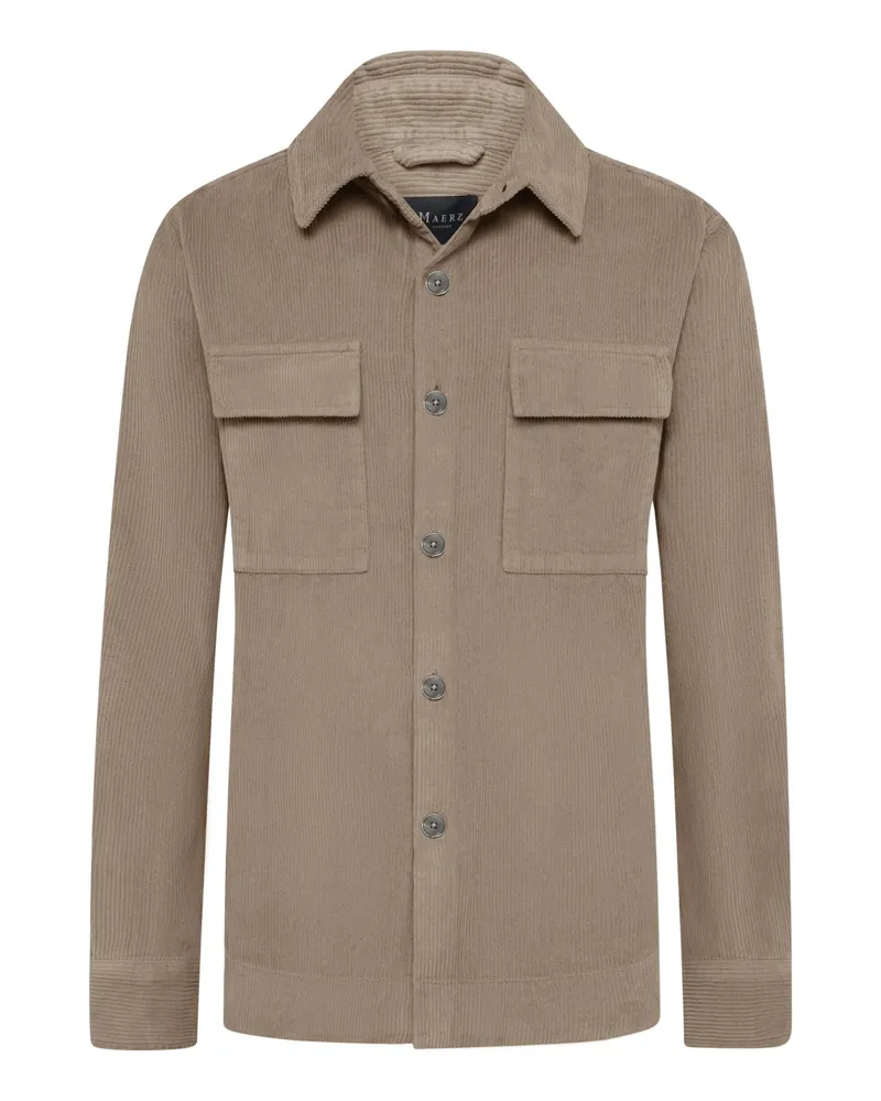 Maerz Softes Cord-Overshirt mit aufgesetzten Brusttaschen in Sand