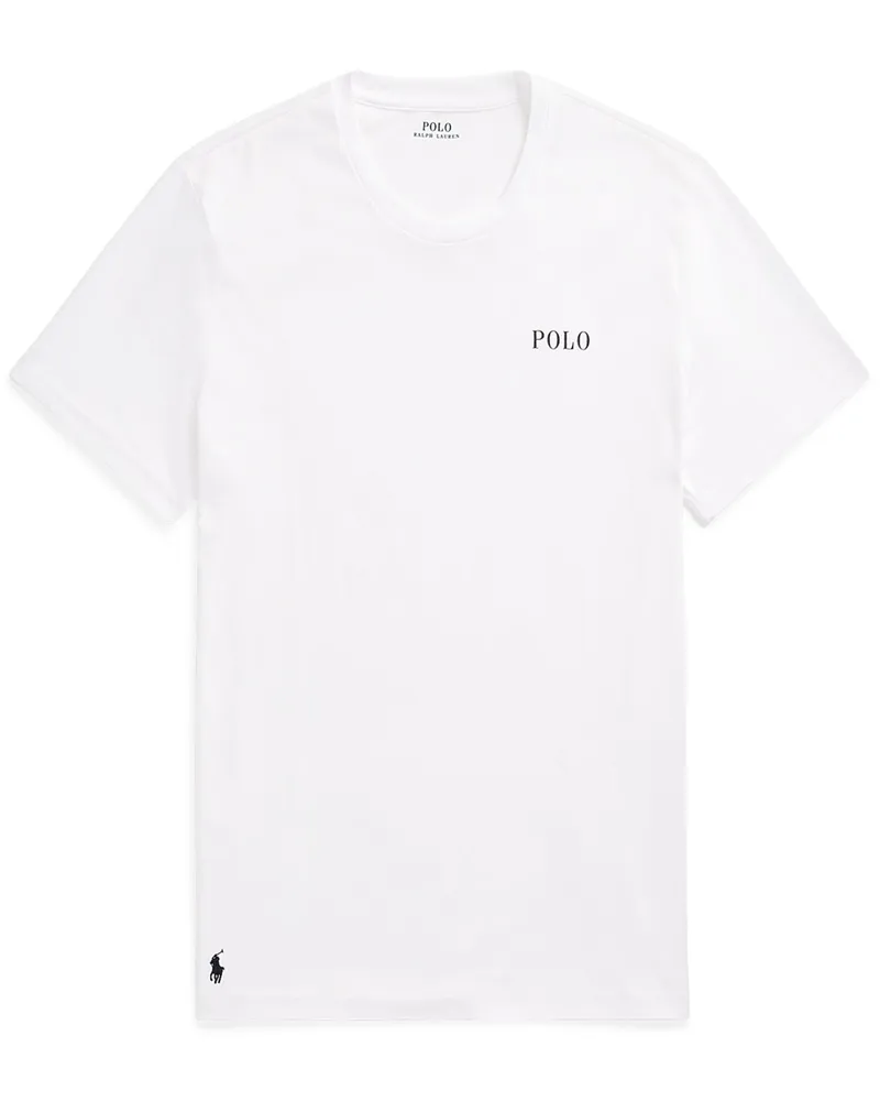 Ralph Lauren T-Shirt aus Baumwolle mit Logo-Stickerei in Weiß