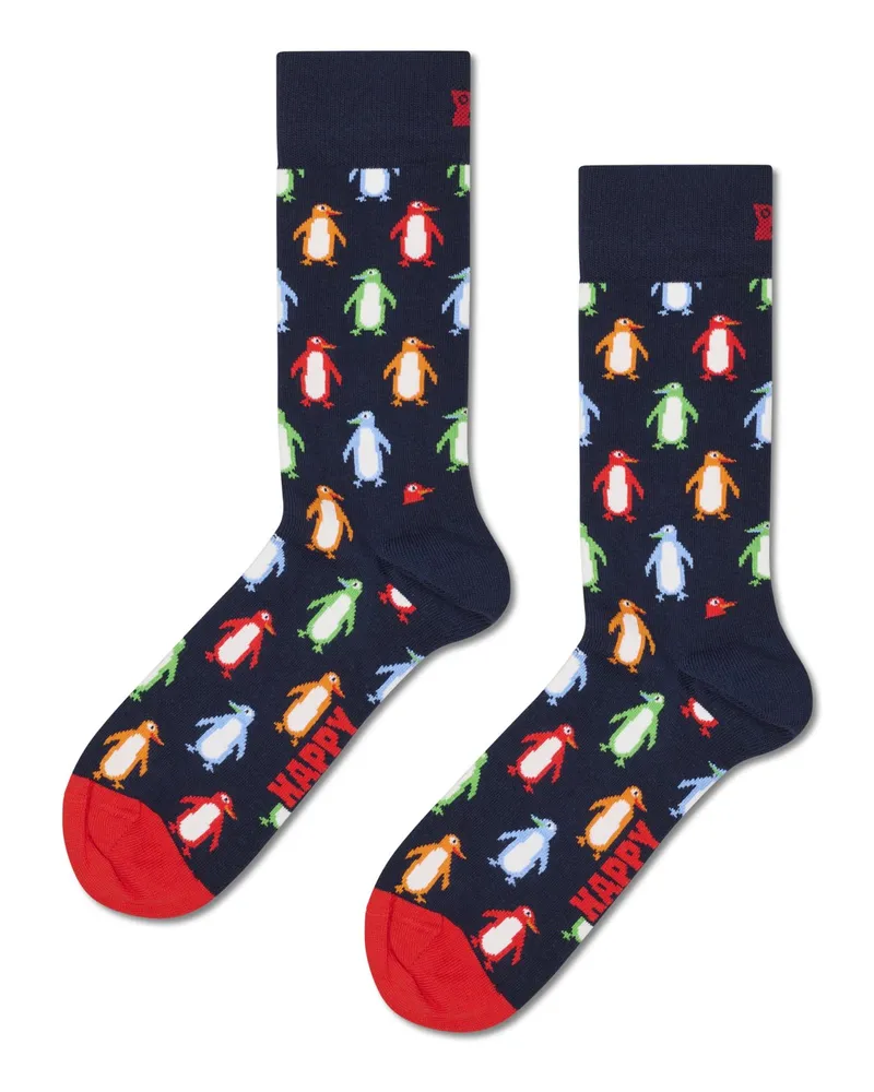 Happy Socks Socken mit Pinguin-Motiven in Marine