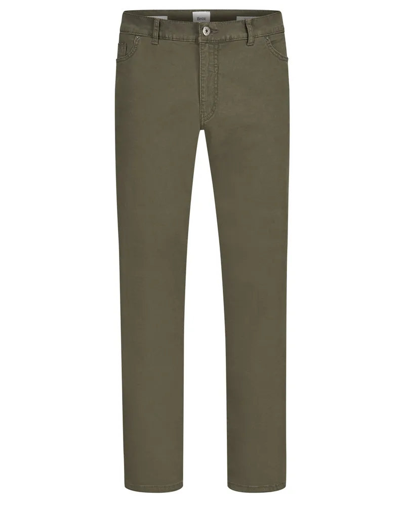 Brax 5-Pocket Hose Cadiz Marathon mit Stretch, Straight Fit in Oliv