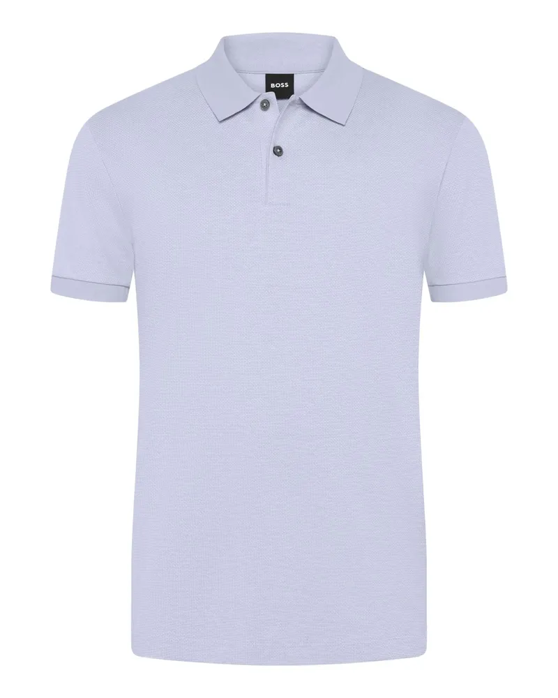 HUGO BOSS Unifarbenes Piqué-Poloshirt aus Baumwolle in Hellblau