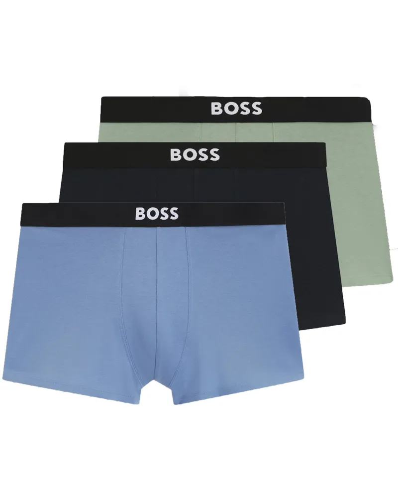 HUGO BOSS 3er-Pack Boxer-Trunks mit Stretchanteil in Blau