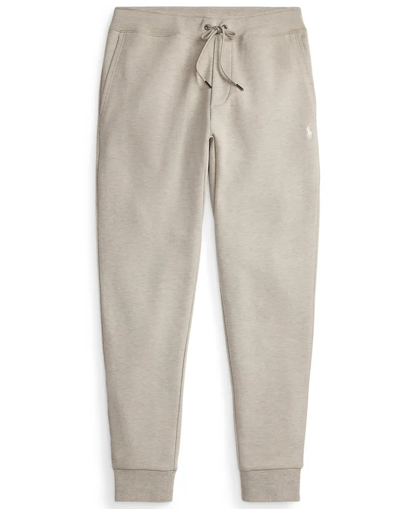 Ralph Lauren Melierte Jogginghose mit kleiner Poloreiter-Stickerei in Beige