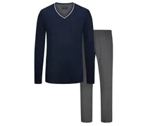 Schlafanzug mit geometrischem Muster in