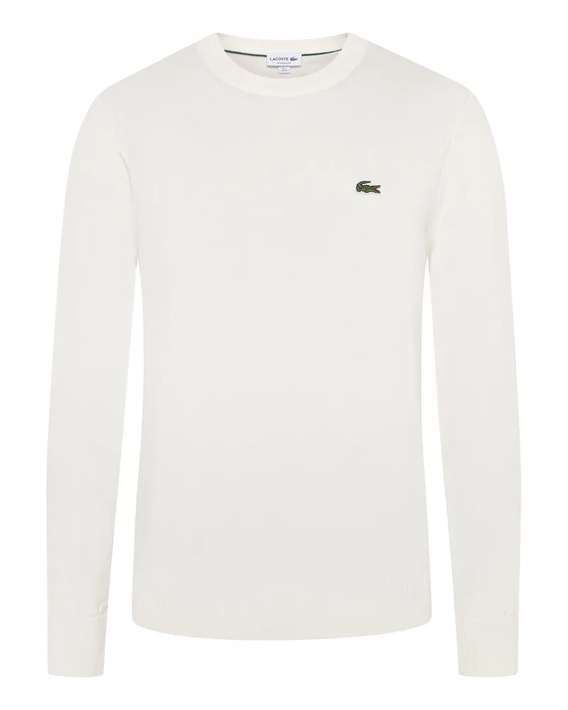 Lacoste Leichter Pullover aus einem Baumwollgemisch in Offwhite