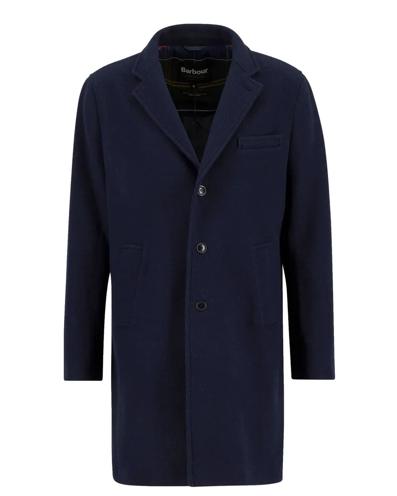 Barbour Wollmantel Kirkbridge mit Reverskragen in Marine