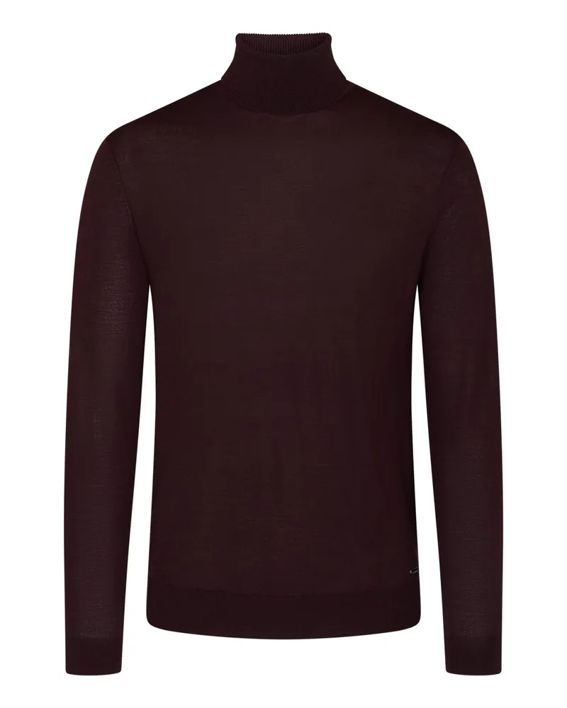 Roy Robson Softer Rollkragenpullover aus feiner Schurwolle in Bordeaux