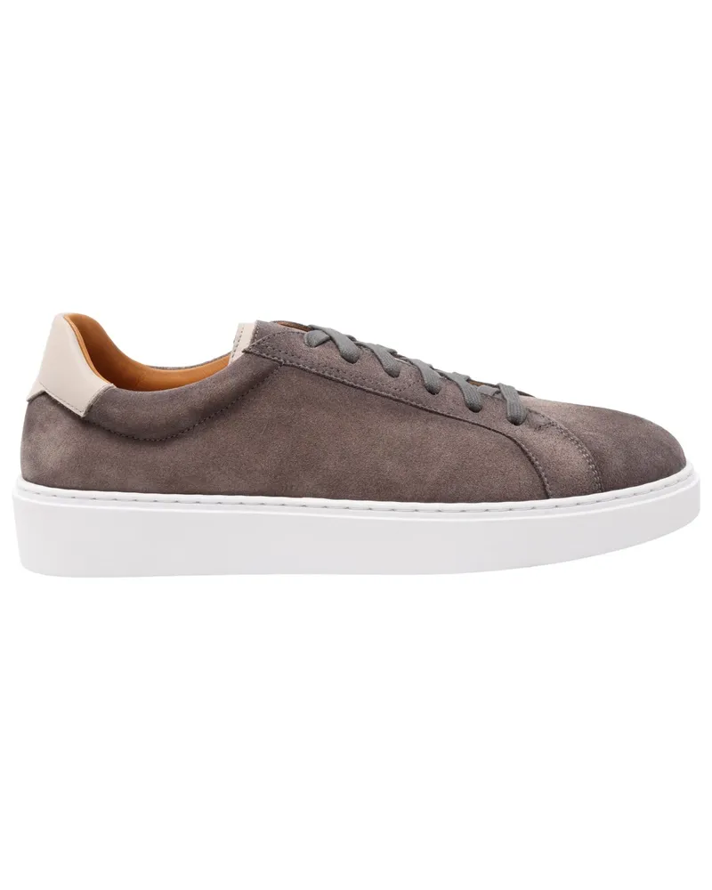 Magnanni Low Top Allrounder-Sneaker aus Wildleder in Beige