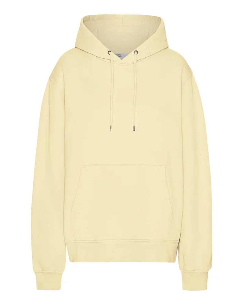COLORFUL STANDARD Softer Hoodie aus Bio-Baumwolle in Washed-Optik in Gelb