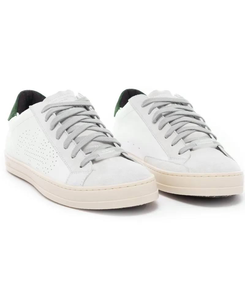 P448 Low Top Sneaker John aus recyceltem Leder Weiß