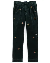 Ralph Lauren Cordhose mit doppelter Bundfalte und Umschlag, Relaxed Fit Grün