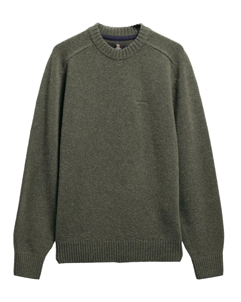 Barbour Pullover Newtown mit halsnahem O-Neck und Raglan-Ärmeln in Oliv