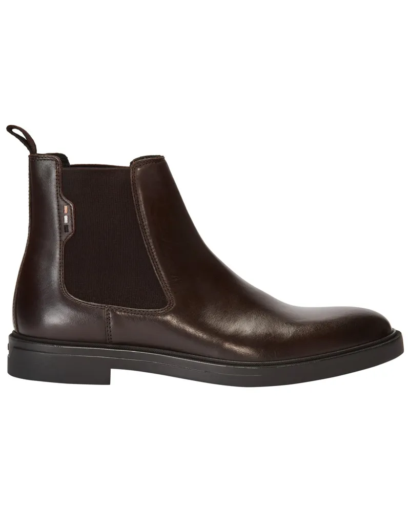 HUGO BOSS Chelsea Boots aus Glattleder Braun